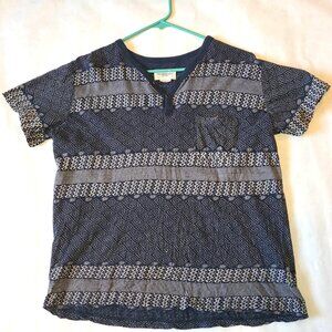 Obey Black/Gray Short Sleeve Henley T-shirt